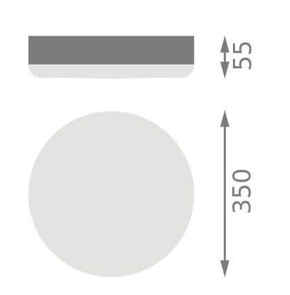 LEDVANCE SURFACE SLIM Wand-/Deckenleuchte IK10 rund 350 35W 830 weiss IP65 4099854102691