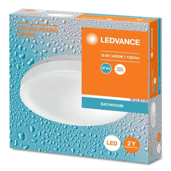 LEDVANCE CEILING ROUND Deckenleuchte rund 255 18W 840 IP44 4099854105852