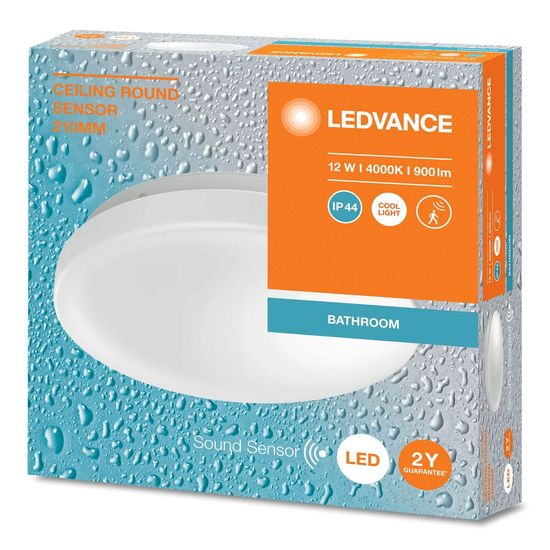 LEDVANCE CEILING ROUND Deckenleuchte rund Sensor 210 12W 840 IP44 4099854105975