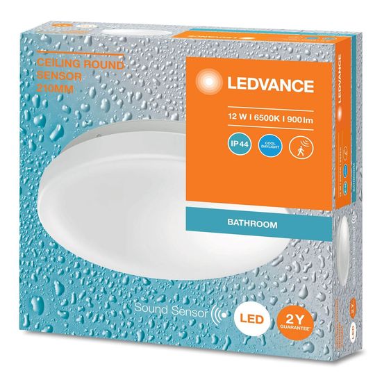 LEDVANCE CEILING ROUND Deckenleuchte rund Sensor 210 12W 865 IP44 4099854105999