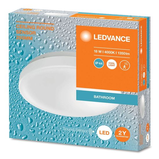 LEDVANCE CEILING ROUND Deckenleuchte rund Sensor 255 18W 840 IP44 4099854106033