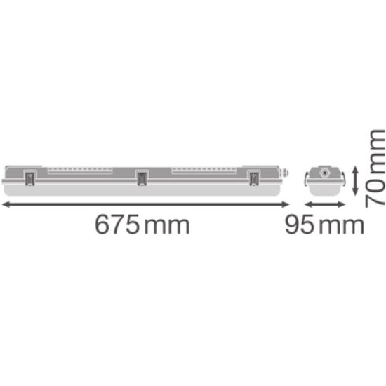 LEDVANCE DAMP PROOF Feuchtraumleuchtengehäuse GEN 3 60cm für 2 Röhren IP65 G13 4099854118074