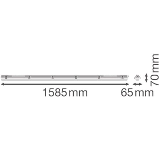 LEDVANCE DAMP PROOF Feuchtraumleuchtengehäuse GEN 3 150cm für 1 Röhre IP65 G13 4099854118159