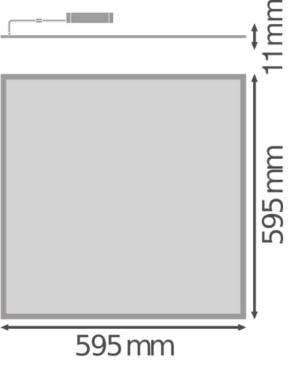 LEDVANCE BIOLUX HCL PANEL DALI GEN2 600 40W 4600lm 2700-6500K Tunable White, warm-zu-Kalt-Farbwechsel dimmbar 4099854140068