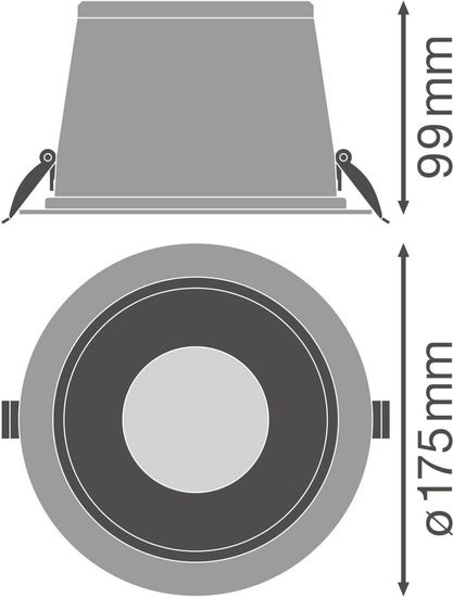 LEDVANCE BIOLUX HCL DOWNLIGHT Einbauleuchte DALI DN150 21W 2200lm 2700-6500K Tunable White, warm-zu-Kalt-Farbwechsel dimmbar 4099854140310