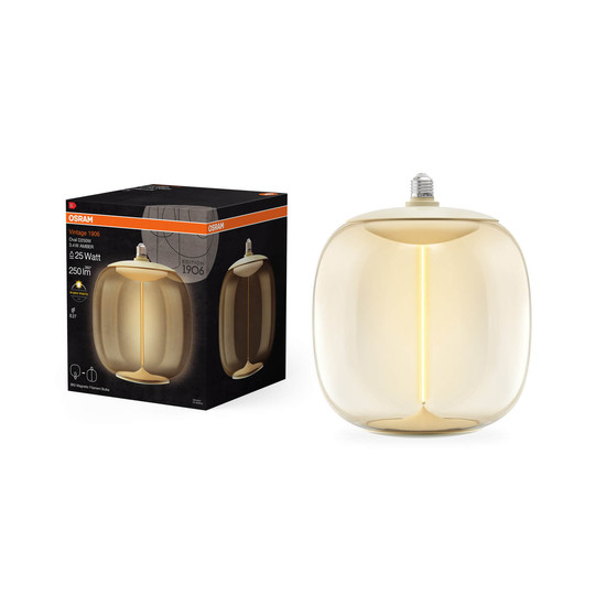 OSRAM LED Lampe Vintage 1906 BIG DECORATIVE BULB WITH Filament-MAGNETIC STYLE 3.4W 827 Amber E27 Warmweiss 4099854173844