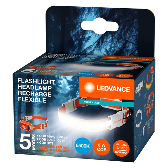 LEDVANCE LED Taschenlampe COB HEAD LIGHT COB HEAD LIGHT Neutralweiss 4099854175886