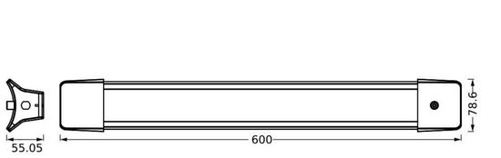 LEDVANCE Office Line Curve 60cm 24W 840 2100lm 4000K neutralweiss 4099854185021