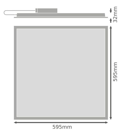 LEDVANCE PANEL ECO 600 36W 830 3600lm 3000K warmweiss IP40/IP20 4099854187230