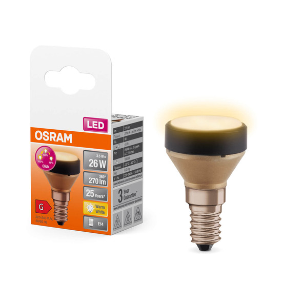 OSRAM LED Designleuchte FLAT LAMP 3 STEP 3.5W 827 Frosted E14 Warmweiss 4099854356834