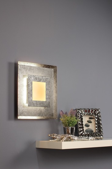 LUCE Design Window LED Wandleuchte 3000 K dimmbar 24W Silber