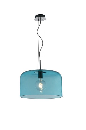 LUCE Design Gibus Pendelleuchte E27 Design-Leuchte Wasserblaues Glas