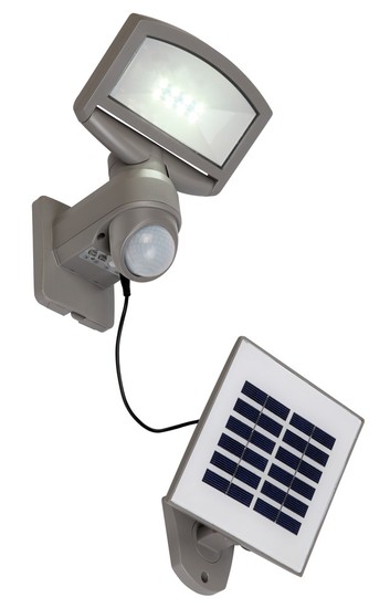 LUCE Design Sunshine LED Wandleuchte Solar 4000 K 3,2W Bewegungsmelder IP44 Silber