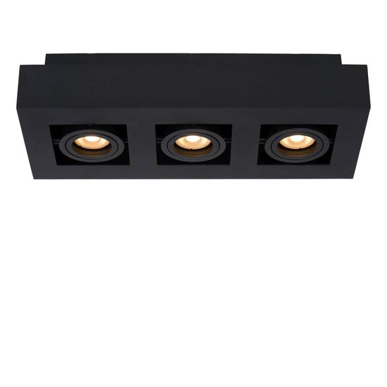 Lucide XIRAX LED Deckenleuchte 3x GU10 Dim-to-warm 3x 5W dimmbar 360° drehbar Schwarz 95Ra 09119/16/30