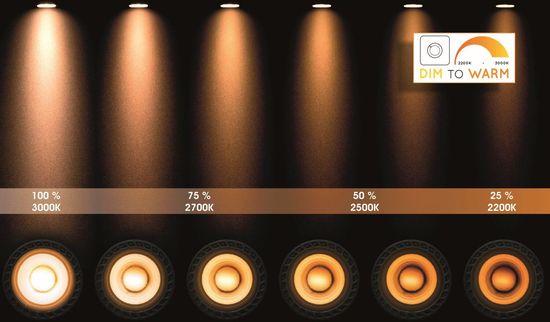 Lucide ZEFIX LED Deckenleuchte GU10 Dim-to-warm 12W dimmbar drehbar Weiß, Schwarz 95Ra 09120/12/31