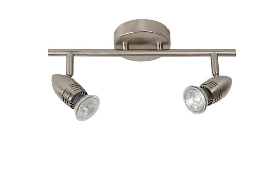 Lucide CARO-LED LED Deckenleuchte 2x GU10 2x 5W 360° drehbar Chrom Matt 13955/10/12