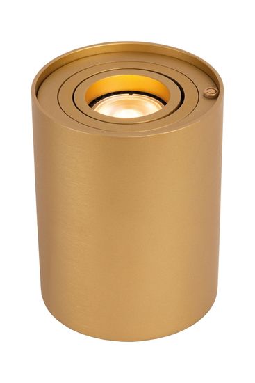 Lucide TUBE LED Tischlampe GU10 3-Stufen-Dimmer 5W dimmbar Mattes Gold, Messing 22552/05/02