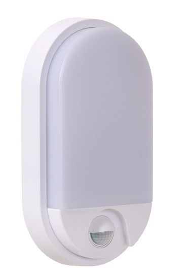 Lucide HUPS IR LED Wandleuchte 10W Weiß, Opal Sensor IP54 22864/10/31