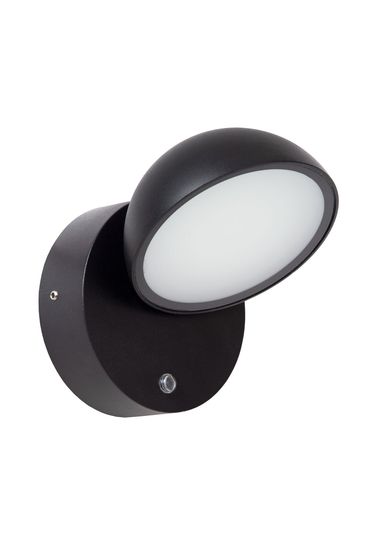 Lucide FINN LED Wandleuchte 12W 360° drehbar Schwarz Sensor IP54 22865/12/30