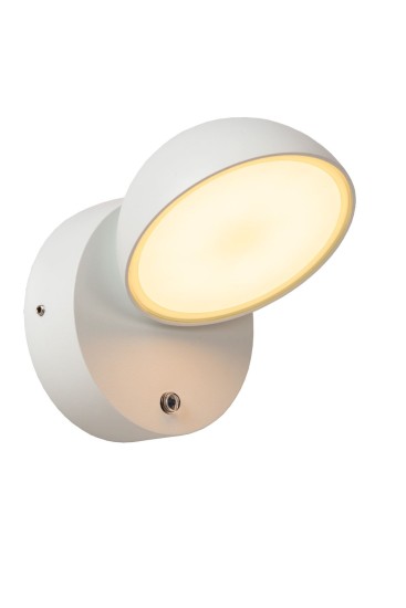 Lucide FINN LED Wandleuchte 12W 360° drehbar Weiß Sensor IP54 22865/12/31