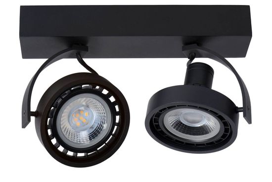 Lucide DORIAN LED Deckenleuchte 2x GU10 Dim-to-warm 2x 12W dimmbar 360° drehbar Schwarz 95Ra 22968/24/30