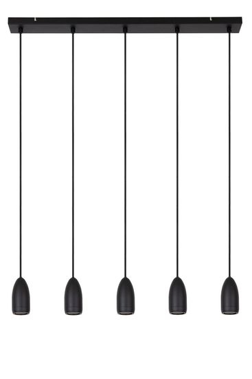 Lucide EVORA Pendelleuchte 5x GU10 Schwarz 45406/05/30