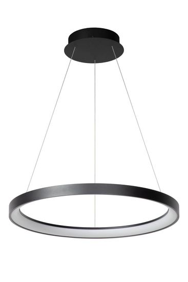 Lucide VIDAL LED Pendelleuchte 48W dimmbar Schwarz, Opal 46403/48/30