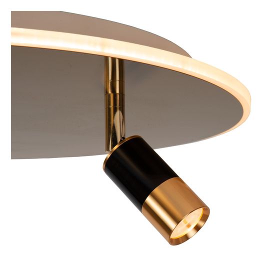 Lucide JUBEL LED Deckenleuchte 3x 5W dimmbar 360° drehbar Mattes Gold, Messing, Schwarz 71101/48/02