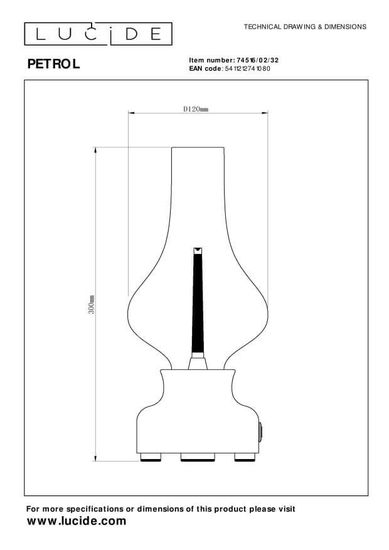 Lucide JASON LED Tischlampe 3-Stufen-Dimmer 2W dimmbar Rot, Transparent 74516/02/32