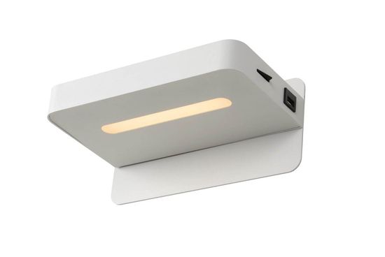 Lucide ATKIN LED Wandleuchte USB Aufladung 6W Weiß 77280/05/31