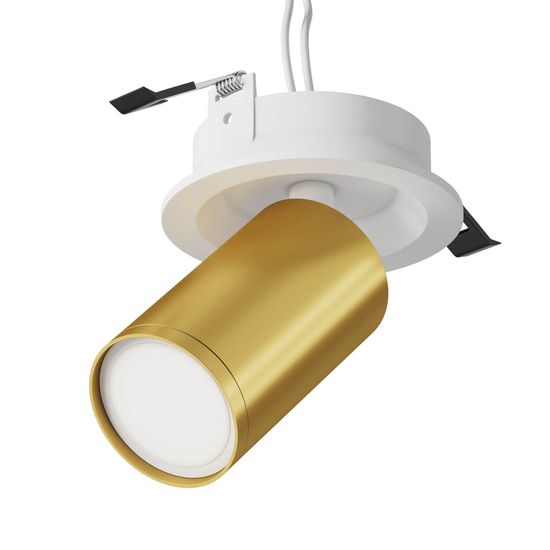 Maytoni Focus S Deckenleuchte, Deckenlampe GU10 12,3cm Weiss / matt Gold