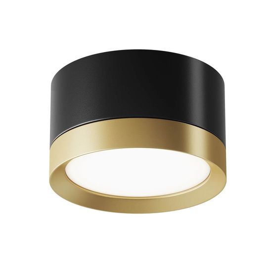 Maytoni Hoop Deckenleuchte, Deckenlampe GX53 5cm Schwarz / Gold