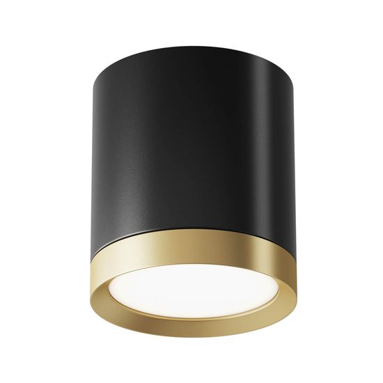 Maytoni Hoop Deckenleuchte, Deckenlampe GX53 Schwarz / Gold