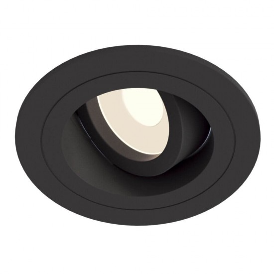 Maytoni Atom Downlight, Einbauleuchte GU10 rund Schwarz Ø92mm