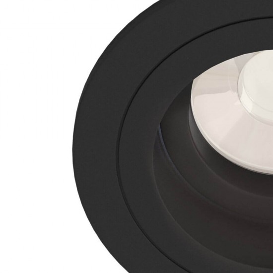 Maytoni Atom Downlight, Einbauleuchte GU10 rund Schwarz Ø92mm