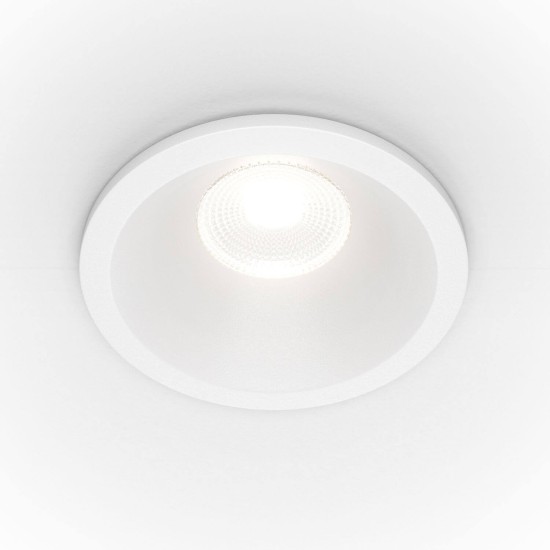 Maytoni Zoom LED Downlight, Einbauleuchte 6W dimmbar Weiss IP65 90Ra Ø6mm Warmweiss