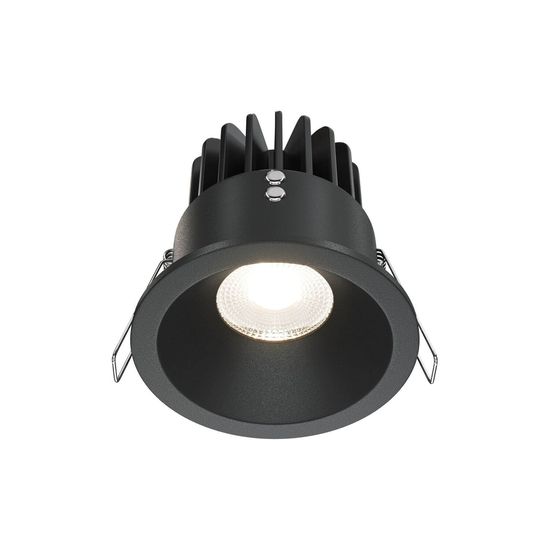 Maytoni Zoom LED Downlight, Einbauleuchte 12W dimmbar Schwarz IP65 90Ra Ø8,5mm Warmweiss