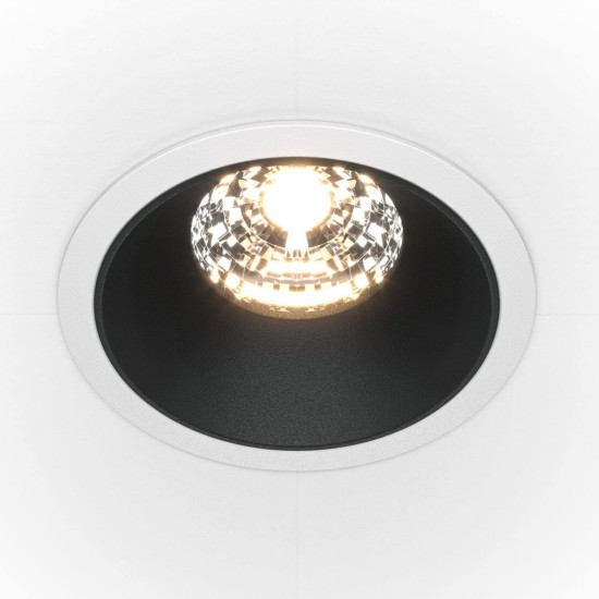 Maytoni Alfa LED Downlight, Einbauleuchte 15W dimmbar Schwarz / Weiss 90Ra Ø8,5mm Neutralweiss