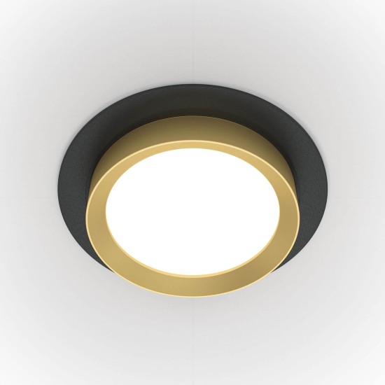 Maytoni Hoop Downlight, Einbauleuchte GX53 Gold / Schwarz Ø11mm