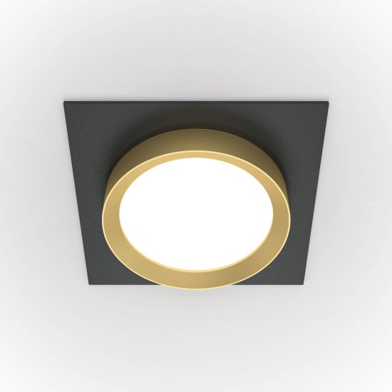 Maytoni Hoop Downlight, Einbauleuchte GX53 Gold / Schwarz