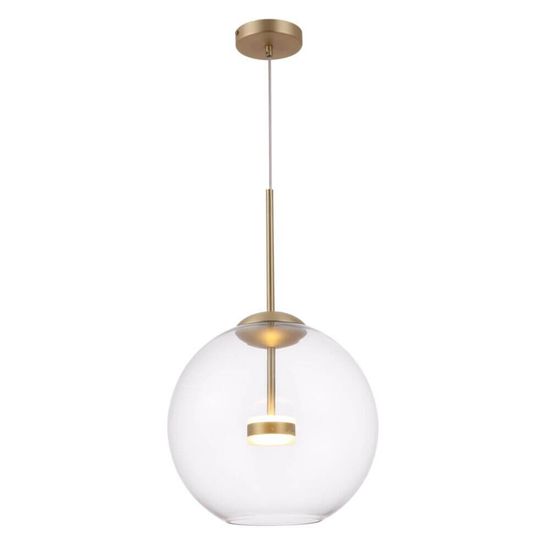 Maytoni Cometa LED Pendelleuchte, Hängeleuchte 12W Matt-Gold Glas