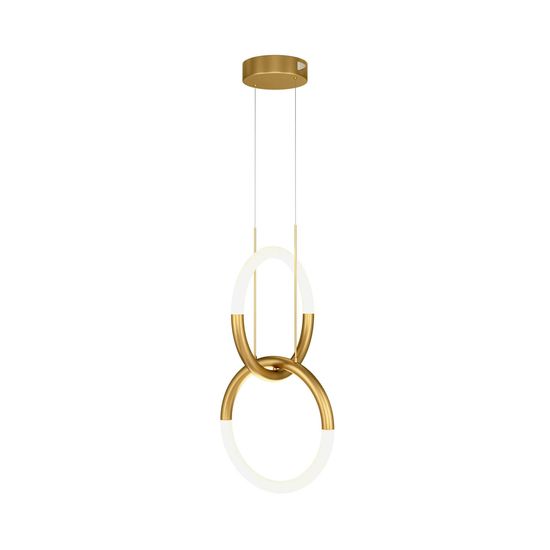 Maytoni Node LED Pendelleuchte, Hängeleuchte 2x 18W Gold-Farbe 90Ra Warmweiss