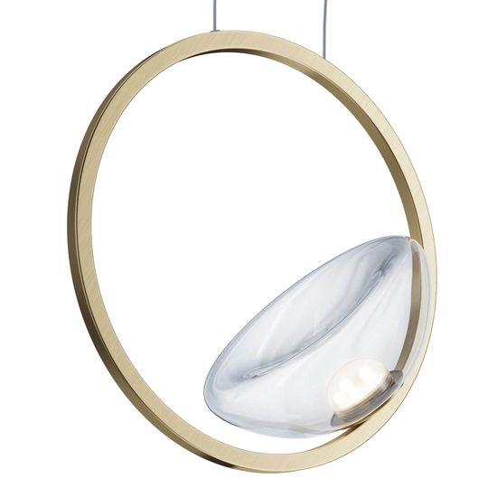 Maytoni Lunare LED Pendelleuchte, Hängeleuchte 5W Messing Warmweiss