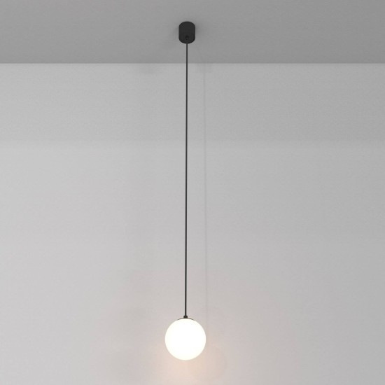 Maytoni Luna LED Pendelleuchte, Hängeleuchte 5W 220cm Schwarz 3000K 90Ra Warmweiss