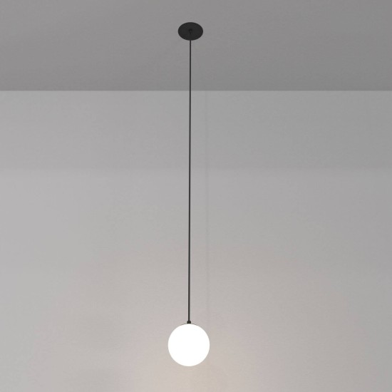 Maytoni Luna LED Pendelleuchte, Hängeleuchte 5W 210cm Schwarz 4000K 90Ra Neutralweiss