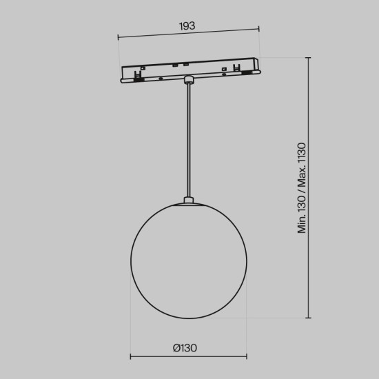 Maytoni Luna Magnet-Schinensystem EXILITY 48V LED 6W dimmbar Schwarz 90Ra