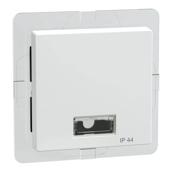 Merten 432725 Wippe mit rechteckigem Symbolfenster IP44, aktivweiß glänzend, System M