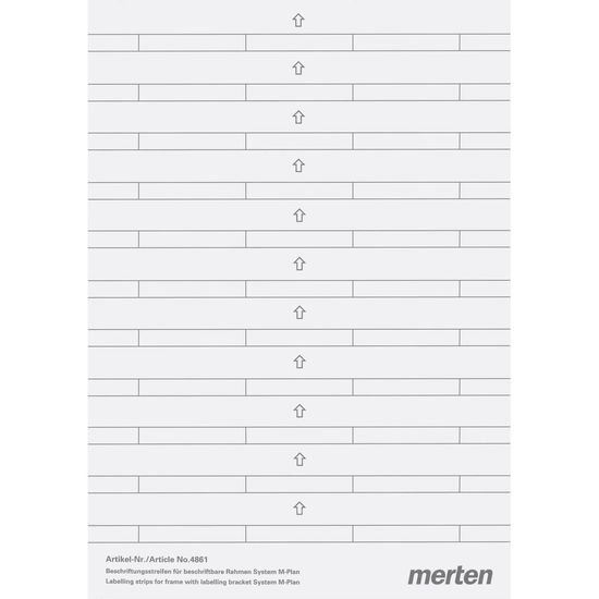 Merten 486100 Beschriftungsstreifen für beschriftbare M-PLAN-Rahmen, polarweiß/silber