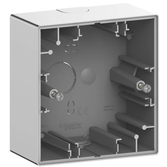 Merten MEG4014-6536 System Design, Aufputzgehäuse, 1-fach, Edelstahl