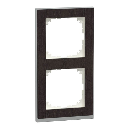 Merten MEG4020-3671 M-Pure Decor-Rahmen, 2fach, Wenge/aluminium, M-Pure Decor